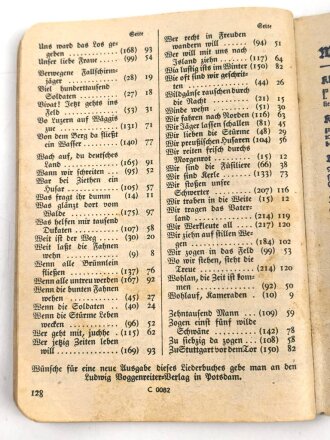 "Morgen marschieren wir - Liederbuch der deutschen Soldaten" 128 Seiten, DIN A6, gebraucht