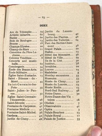 "Paris seen in four days - Versailles" 64 Seiten, DIN A6, gebraucht, englisch