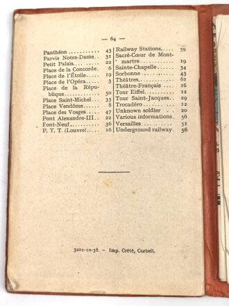"Paris seen in four days - Versailles" 64 Seiten, DIN A6, gebraucht, englisch