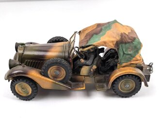 Wehrmachts Fahrzeug mit 4 Luftwaffensoldaten. Blechspielzeug der Firma Lineol . In gutem Gesamtzustand, ungereinigtes Stück