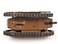 Panzer in Tarnfarbe. Blechspielzeug vermutlich der Firma Tippco. Uhrwerk läuft, die Gummiketten zum Teil geklebt. Ohne Schlüssel