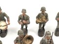 1. Weltkrieg, 23 feldgraue Massefiguren aus der 10cm Serie der Firma Elastolin. Alle original bemalt, jeweils ungereinigt