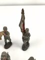 1. Weltkrieg, 23 feldgraue Massefiguren aus der 10cm Serie der Firma Elastolin. Alle original bemalt, jeweils ungereinigt