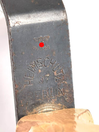 Kurbel zum Kabeltrommelabspuler fürs Koppel der Wehrmacht. Guter Zustand, datiert 1937