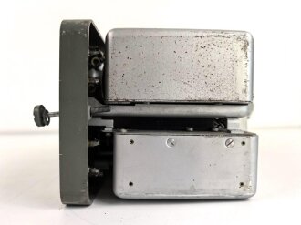 Tornisterfunkgerät " Ukw.E.f" datiert 1941. Originallack, ungereinigtes Stück, Funktion nicht geprüft