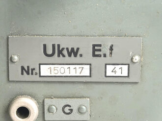 Tornisterfunkgerät " Ukw.E.f" datiert...