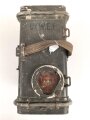 Tornisterfunkgerät " Ukw.E.f" datiert 1941. Originallack, ungereinigtes Stück, Funktion nicht geprüft