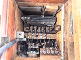 1. Weltkrieg, Feldfernsprecher 16. Guter Gesamtzustand, ungereinigt, Funktion nicht geprüft, die Kurbel fehlt