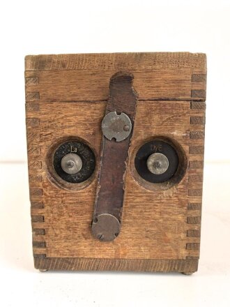 1. Weltkrieg, Feldfernsprecher 16. Guter Gesamtzustand, ungereinigt, Funktion nicht geprüft, die Kurbel fehlt