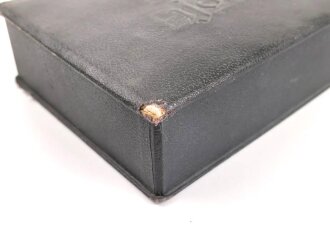 1. Weltkrieg, patriotische Aufbewahrungsschachtel "Feldpost Grüße" Maße 15 x 22 x 5,5cm