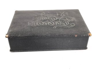 1. Weltkrieg, patriotische Aufbewahrungsschachtel "Feldpost Grüße" Maße 15 x 22 x 5,5cm