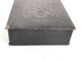 1. Weltkrieg, patriotische Aufbewahrungsschachtel "Feldpost Grüße" Maße 15 x 22 x 5,5cm