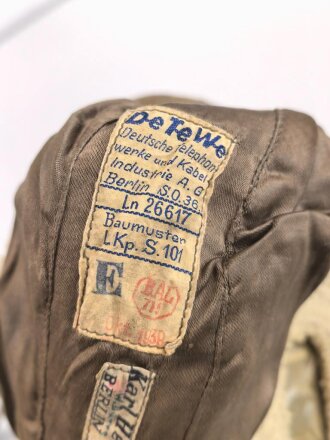 Luftwaffe, Sommerkopfhaube für fliegendes Personal LkpS101, Hersteller Larl Heisler, Kopfgrösse 56,  getragenes Stück