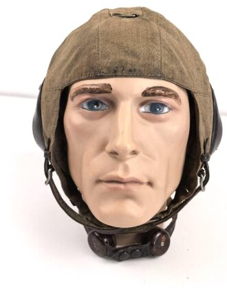 Luftwaffe, Sommerkopfhaube für fliegendes Personal LkpS101, Hersteller Larl Heisler, Kopfgrösse 56,  getragenes Stück