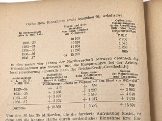 "Deutschland wohin? Die Wirtschaft des III. Reiches und ihre Perspektiven" 52 Seiten, DIN A5, Altersspuren