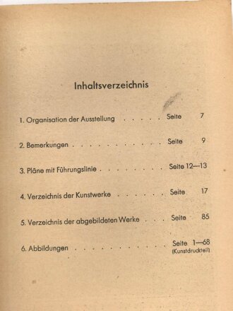 "Grosse Deutsche Kunstausstellung 1942" im Haus der Deutschen Kunst zu München, Juli bis auf weiteres, Offizieller Ausstellungskatalog, A5, ca.160 Seiten
