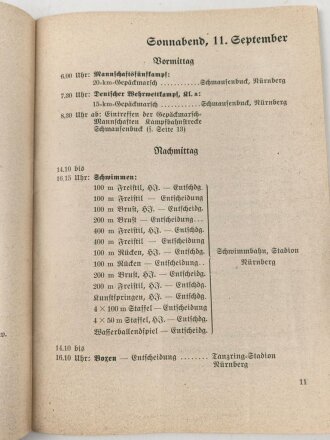 Nationalsozialistische Kampfspiele - Reichsparteitag 1937 Nürnberg, 80 Seiten, DIN A5