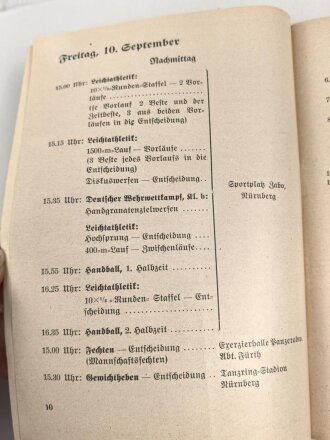 Nationalsozialistische Kampfspiele - Reichsparteitag 1937 Nürnberg, 80 Seiten, DIN A5