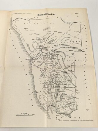 "Die Kämpfe der deutschen Truppen in Südwestafrika - Band 2 Der Hottentottenkrieg" datiert 1907, 390 Seiten plus Skizzen