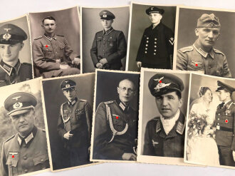 10 Studioaufnahmen / Fotos 2. Weltkrieg, jeweils im...