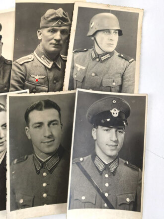 10 Studioaufnahmen / Fotos 2. Weltkrieg, jeweils im Ansichtskartenformat