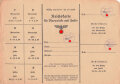 "Reichskarte für Marmelade und Zucker" der Gemeinde Utting, gültig vom 25.9. bis 22.10.1939, DIN A5