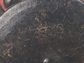 8,8cm Flak, Anschlussdose aus brauner Preßmasse in sehr gutem Zustand, L38018, Hersteller gdr