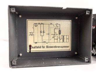Glimmröhrensummer Luftwaffe ( Morseübungsgerät)  Ln 127001.Originallack, Funktion nicht geprüft