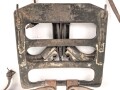 Rückentrage für schweres Feldkabel der Wehrmacht, faltbare Ausführung, datiert 1938. Originallack