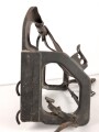 Rückentrage für schweres Feldkabel der Wehrmacht, faltbare Ausführung, datiert 1938. Originallack