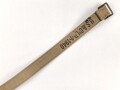 British 1940 dated canvas strap, 25mm high, total lengh 78cm