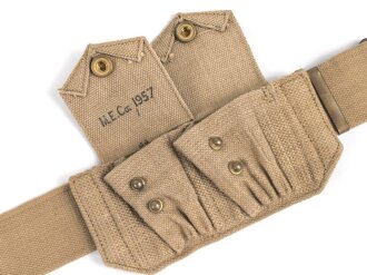 British 1952 dated belt with ammunition pouches, very good condition