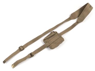 British , 1941 dated web strap with attached pouch, total lengh 155cm