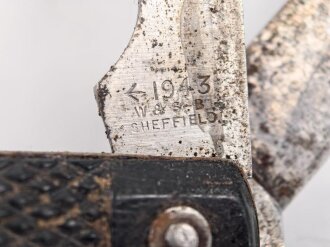 British military pocket knife, 1943 dated, uncleaned