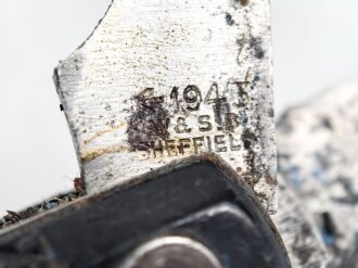 British military pocket knife, 1943 dated, uncleaned