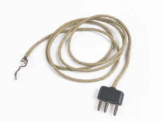 Dreipoliger Stecker Wehrmacht mit langem Kabel, für zum Beispiel Handmikrofon