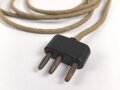 Dreipoliger Stecker Wehrmacht mit langem Kabel, für zum Beispiel Handmikrofon