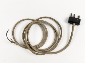Dreipoliger Stecker Wehrmacht mit langem Kabel, für zum Beispiel Handmikrofon