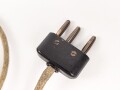 Dreipoliger Stecker Wehrmacht mit langem Kabel, für zum Beispiel Handmikrofon