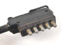 Anschlusskabel zum Brustmikrofon 33 der Wehrmacht ( oder Verlängerungskabel für Feldfernsprecher 33 und Flak Abfrage) . Datiert 1943 / 44, Ungereinigt, Funktion nicht geprüft