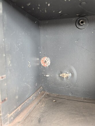 Gehäuse zum Tornister Empfänger Berta ( Torn. E.b ) der Wehrmacht. Ungereinigt, Originallack