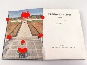 Reichstagung in Nürnberg 1934, 409 Seiten, erste Seite gerissen