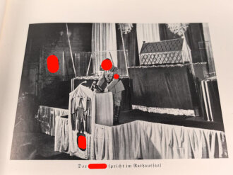 Reichstagung in Nürnberg 1934, 409 Seiten, erste Seite gerissen