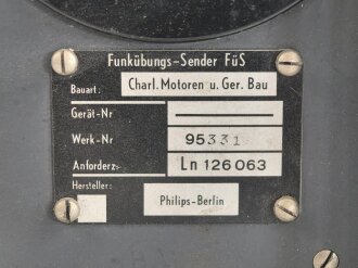 Luftwaffe, Funkübungs Sender FüS, Ln 126063....