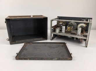 Luftwaffe, Funkübungs Empfänger FüE, Ln 126064. Originallack, Funktion nicht geprüf, mit Gehäusedeckel
