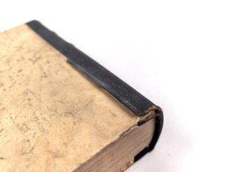 Adolf Hitler "Mein Kampf", Kriegs-Ausgabe, datiert 1940, Buchrücken löst sich etwas, Führerbildnis entfernt