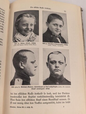"Kleine Rassenkunde des Deutschen Volkes", A5, datiert 1938, über 150 Seiten