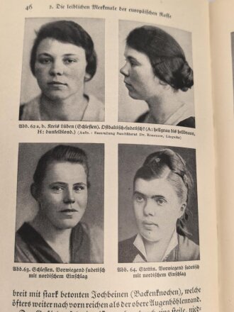 "Kleine Rassenkunde des Deutschen Volkes", A5, datiert 1938, über 150 Seiten