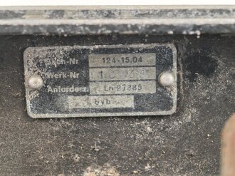 Luftwaffe, Umformer U.10/E, Ln 27377 für Fu.G 10. Originallack, Unvollständig, Funktion nicht geprüft