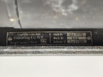 Luftwaffe, Umformer U.10/E, Ln 27377 für Fu.G 10. Originallack, die Gehäuseschrauben fehlen, Funktion nicht geprüft